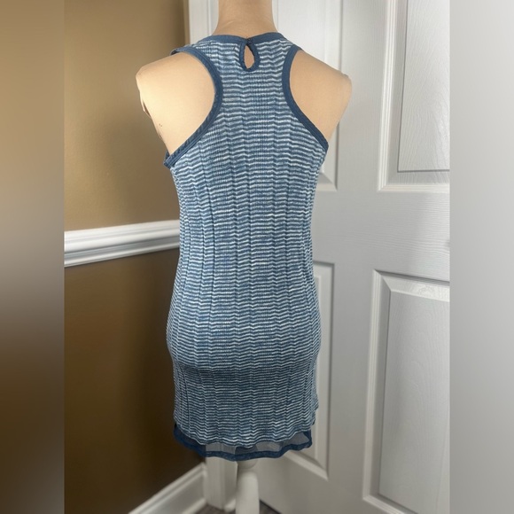 7 For All Mankind Blue and White Striped Dress Size XL - Picture 6 of 8